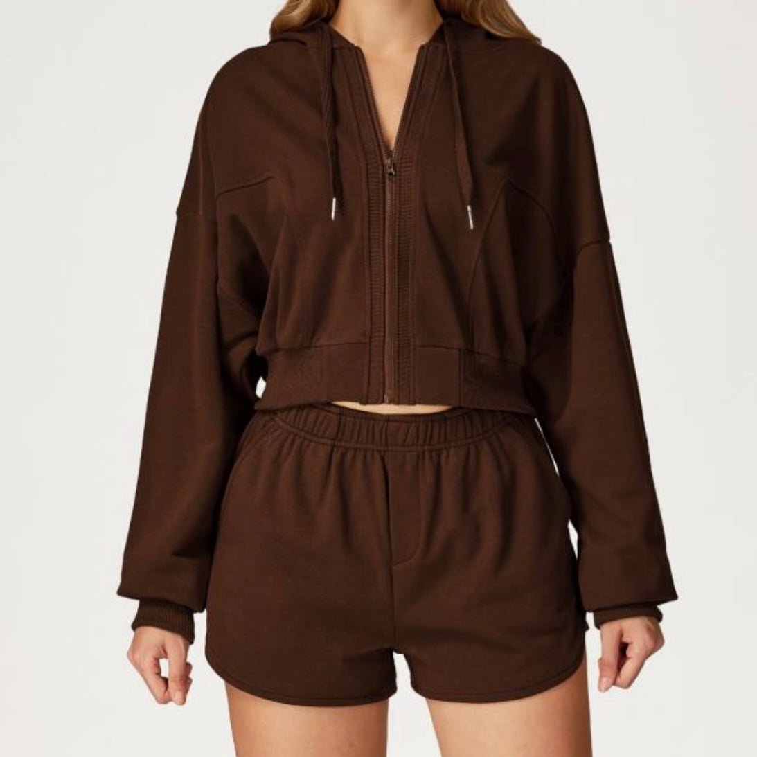 ✨PREORDER✨ Totally Relaxed Hoodie Two Piece Set (Chocolate)