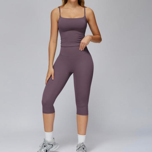 ✨PREORDER✨ Capri Two Piece Set (Plum)