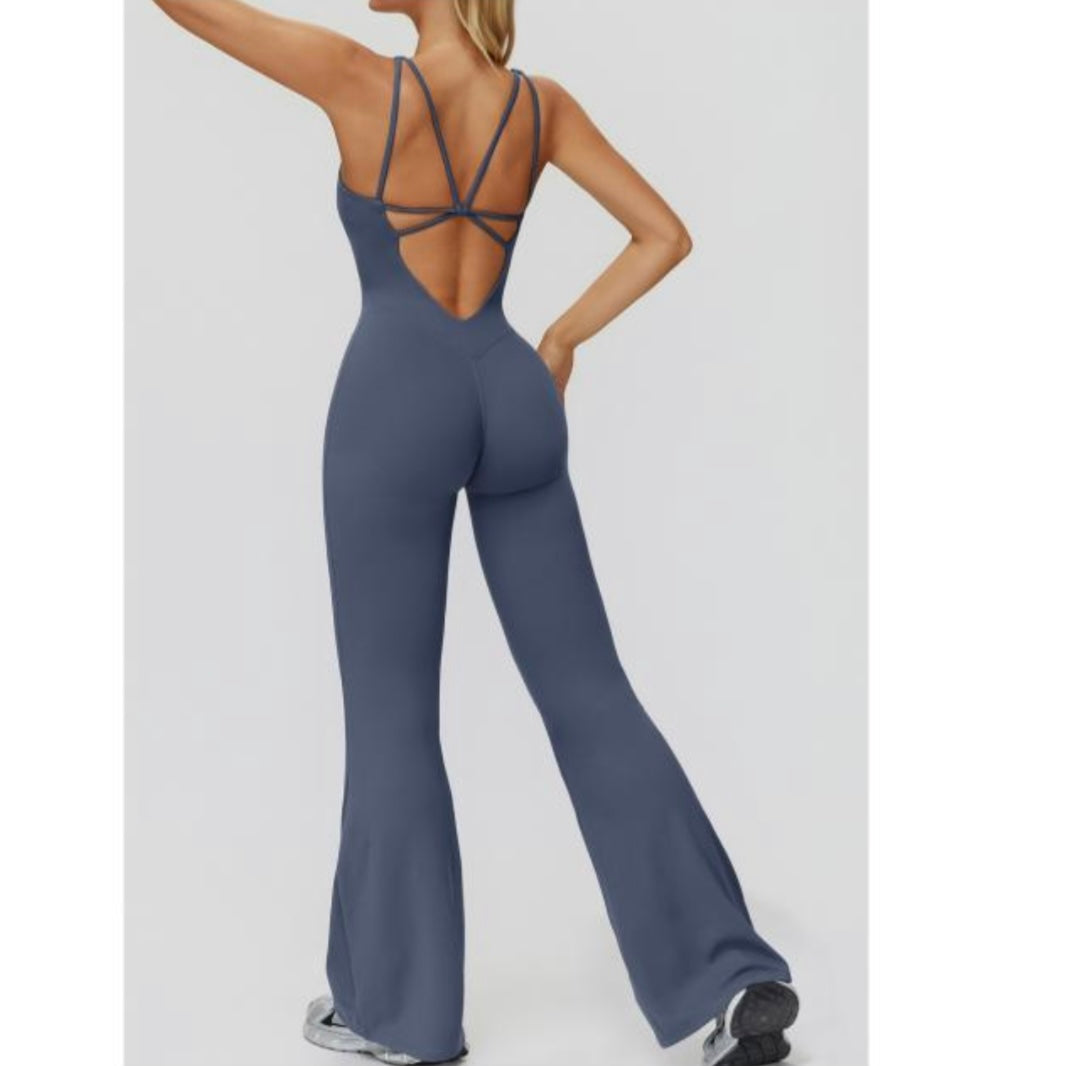 ✨PREORDER✨ Aligned Flare Jumpsuit (Khaki)