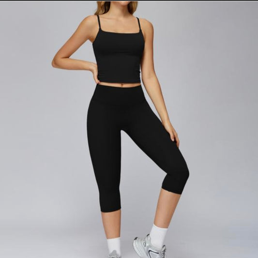 ✨PREORDER✨ Capri Two Piece Set (Black)