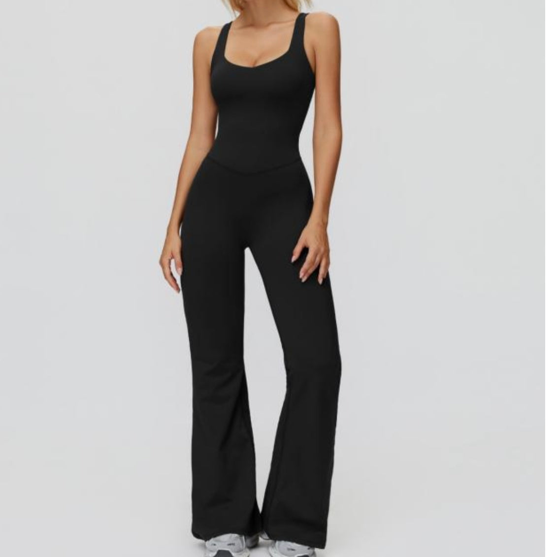 ✨PREORDER✨ Aligned Flare Jumpsuit (Black)