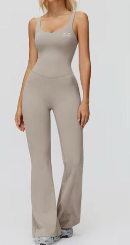 ✨PREORDER✨ Aligned Flare Jumpsuit (Khaki)